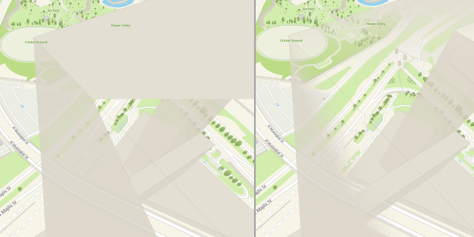 Intersecting with the camera