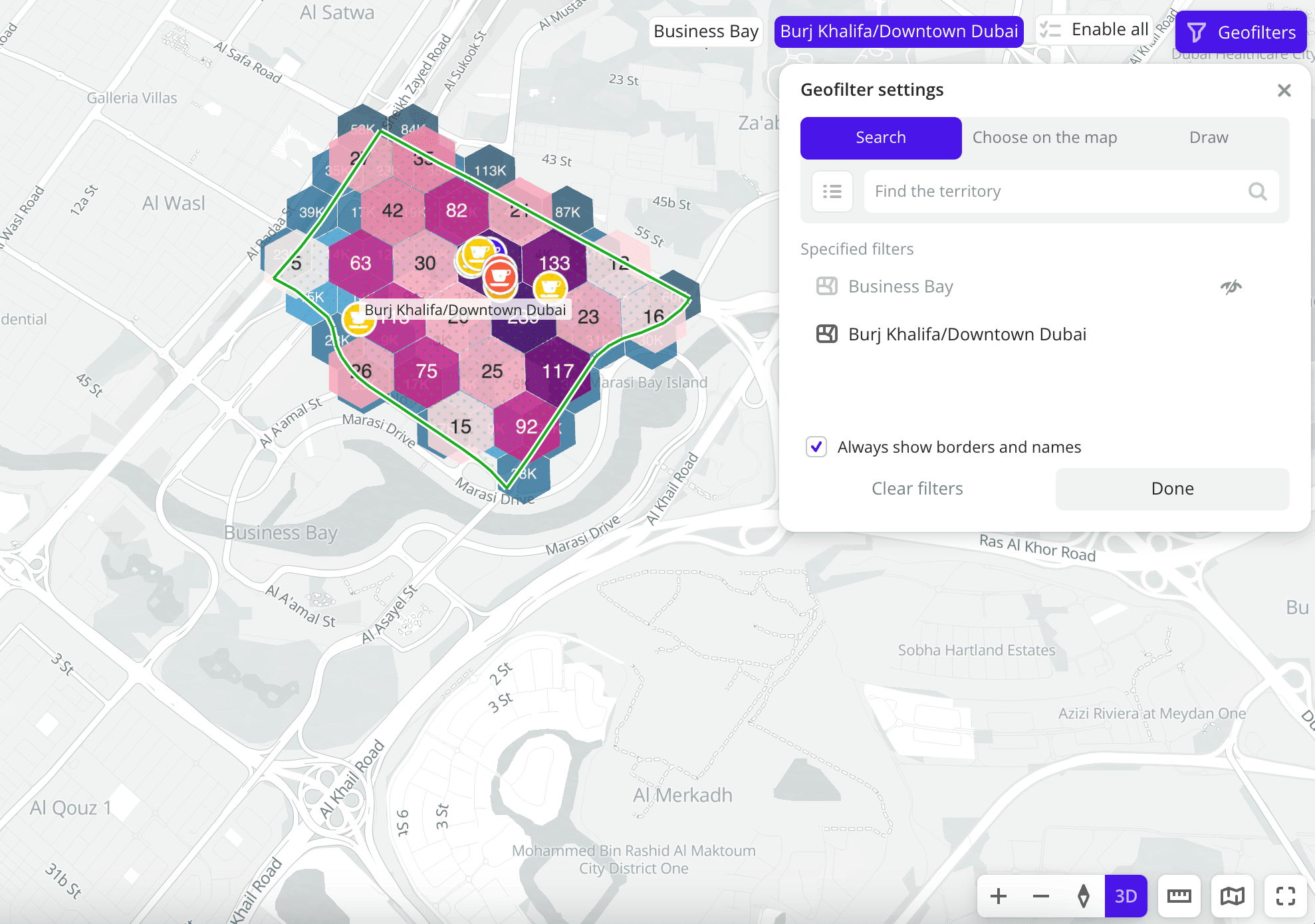 Filtering a data sample