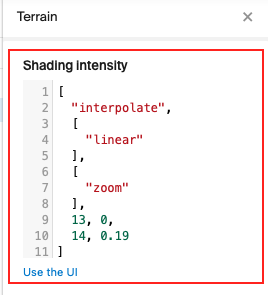 Specifying intensity with an interpolate expression
