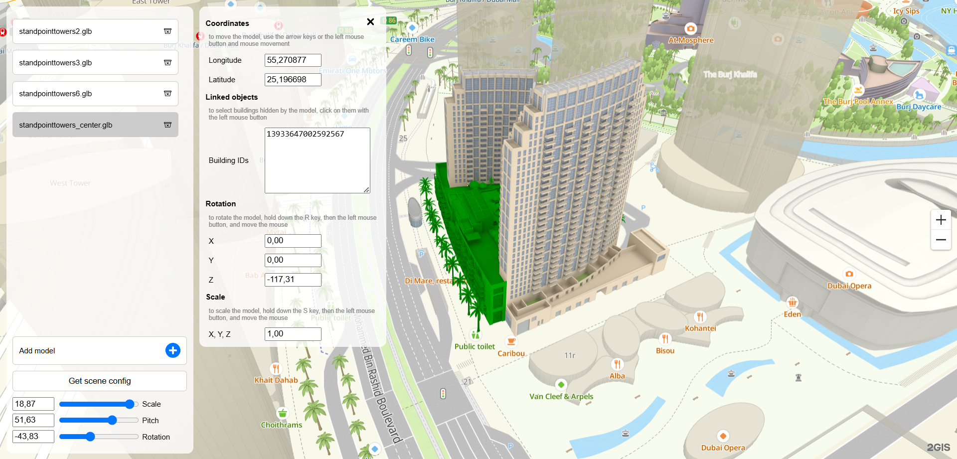 Multiple models in the scene