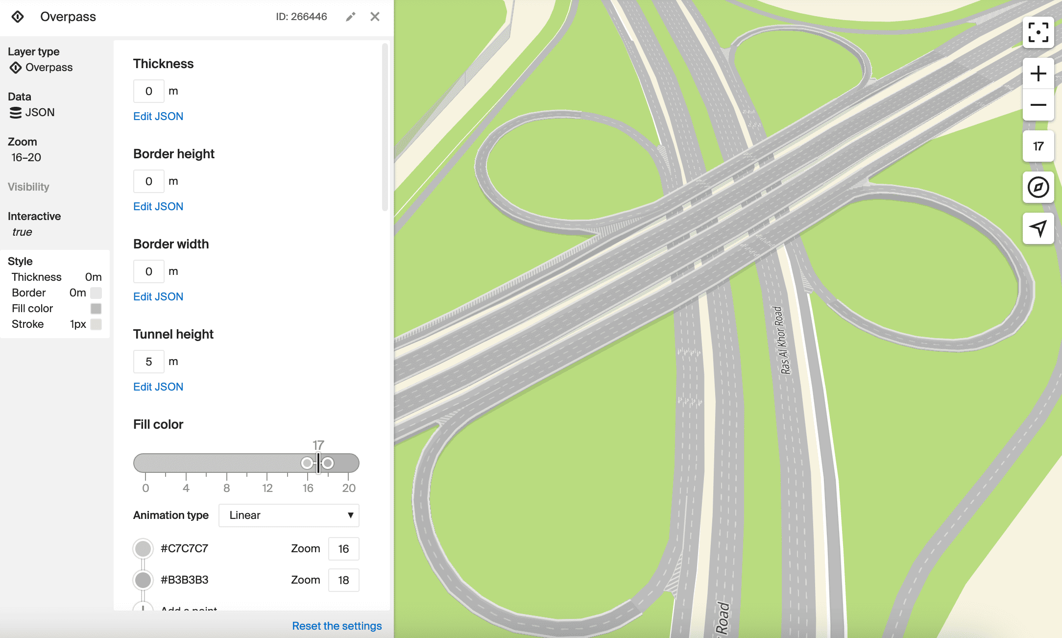 Layer with the Overpass type