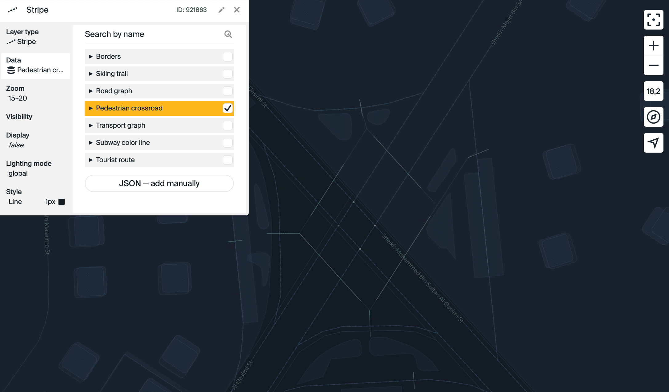 Layer with the Stripe type