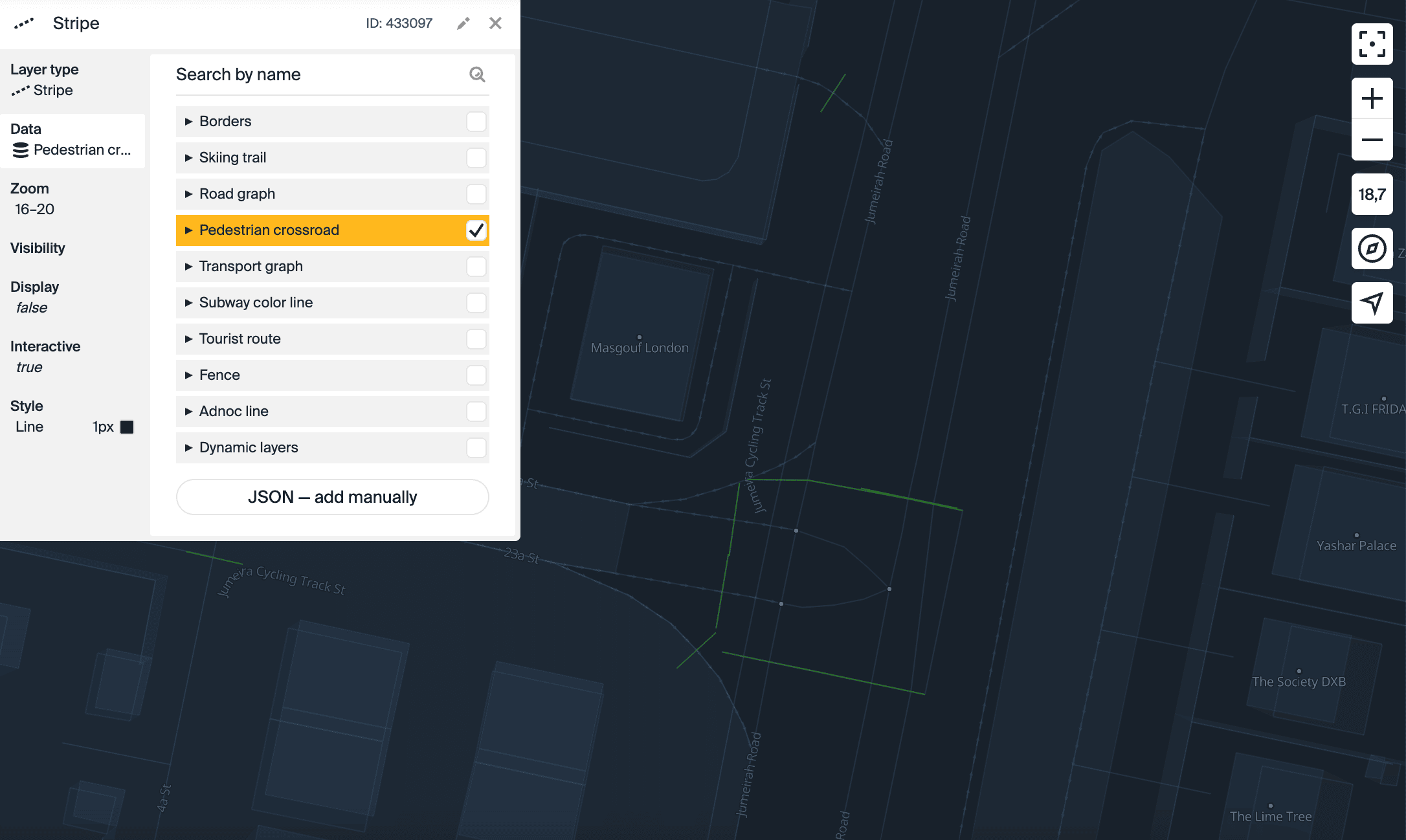 Layer with the Stripe type