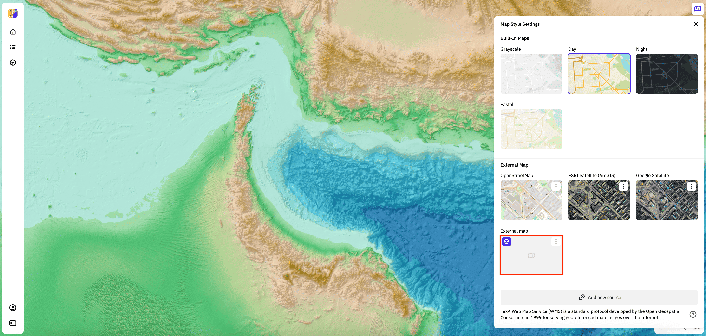 External map