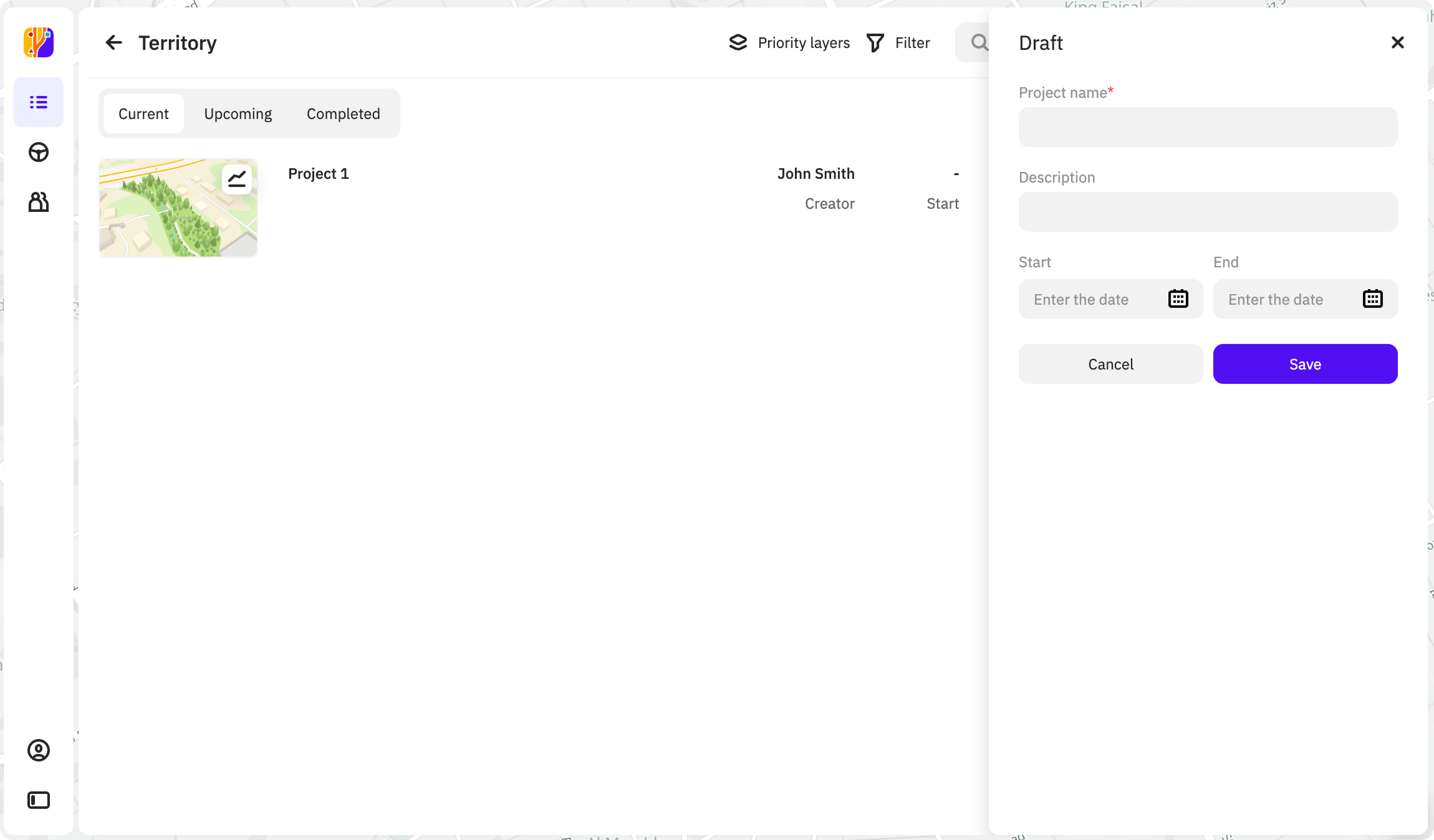Creating a project