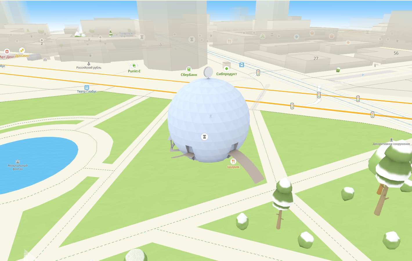 3D models on the map