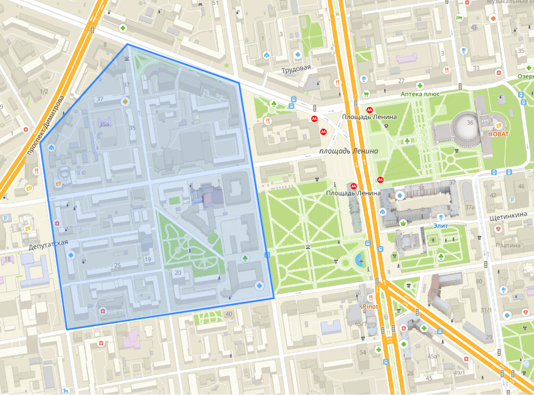 Detour polygon