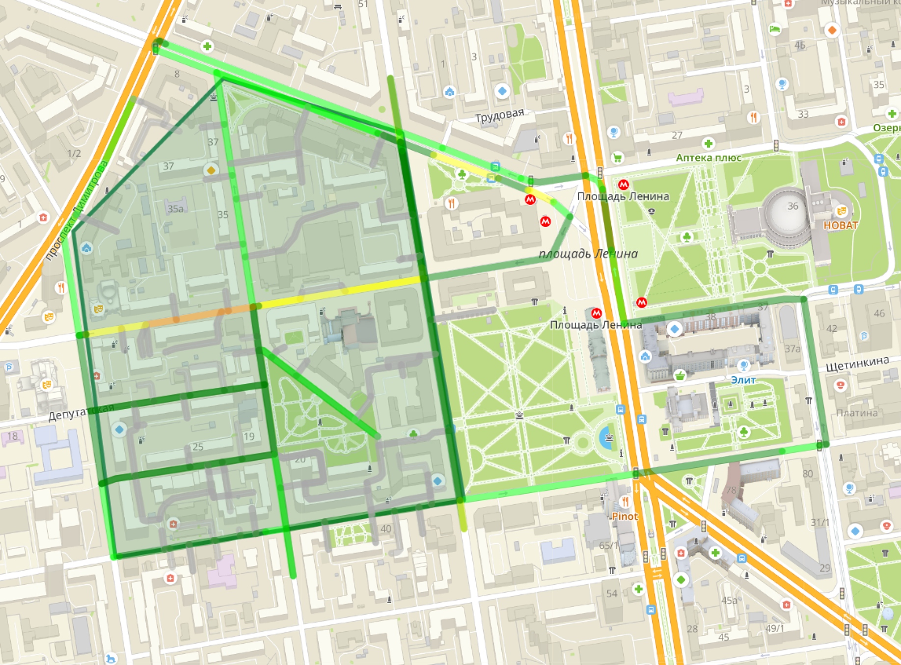 Detour route