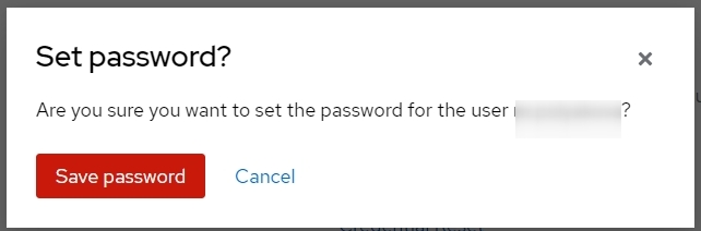 Set password confirmation