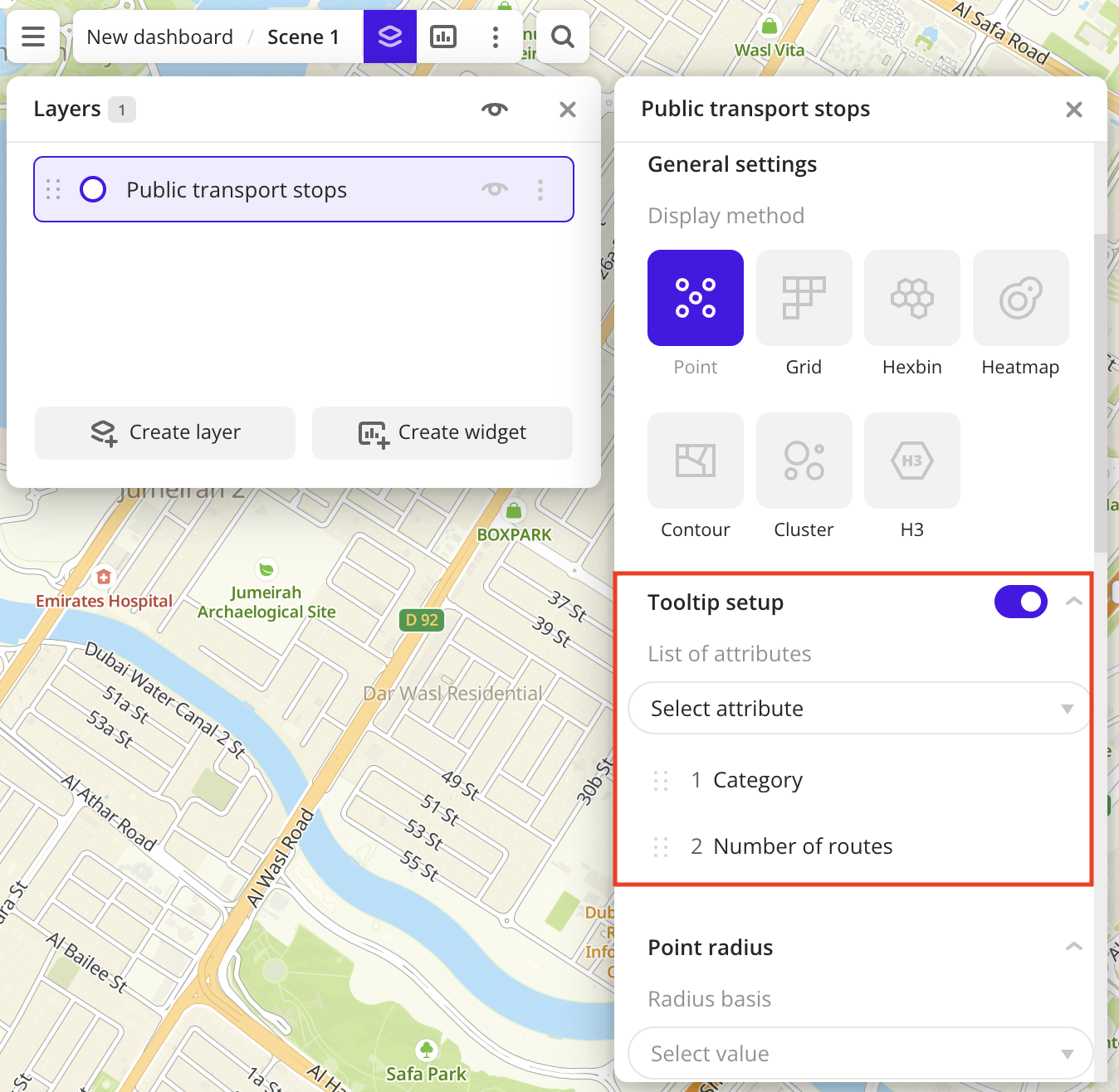 Tooltip settings