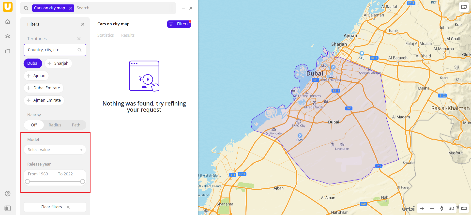 Dynamic dataset filters