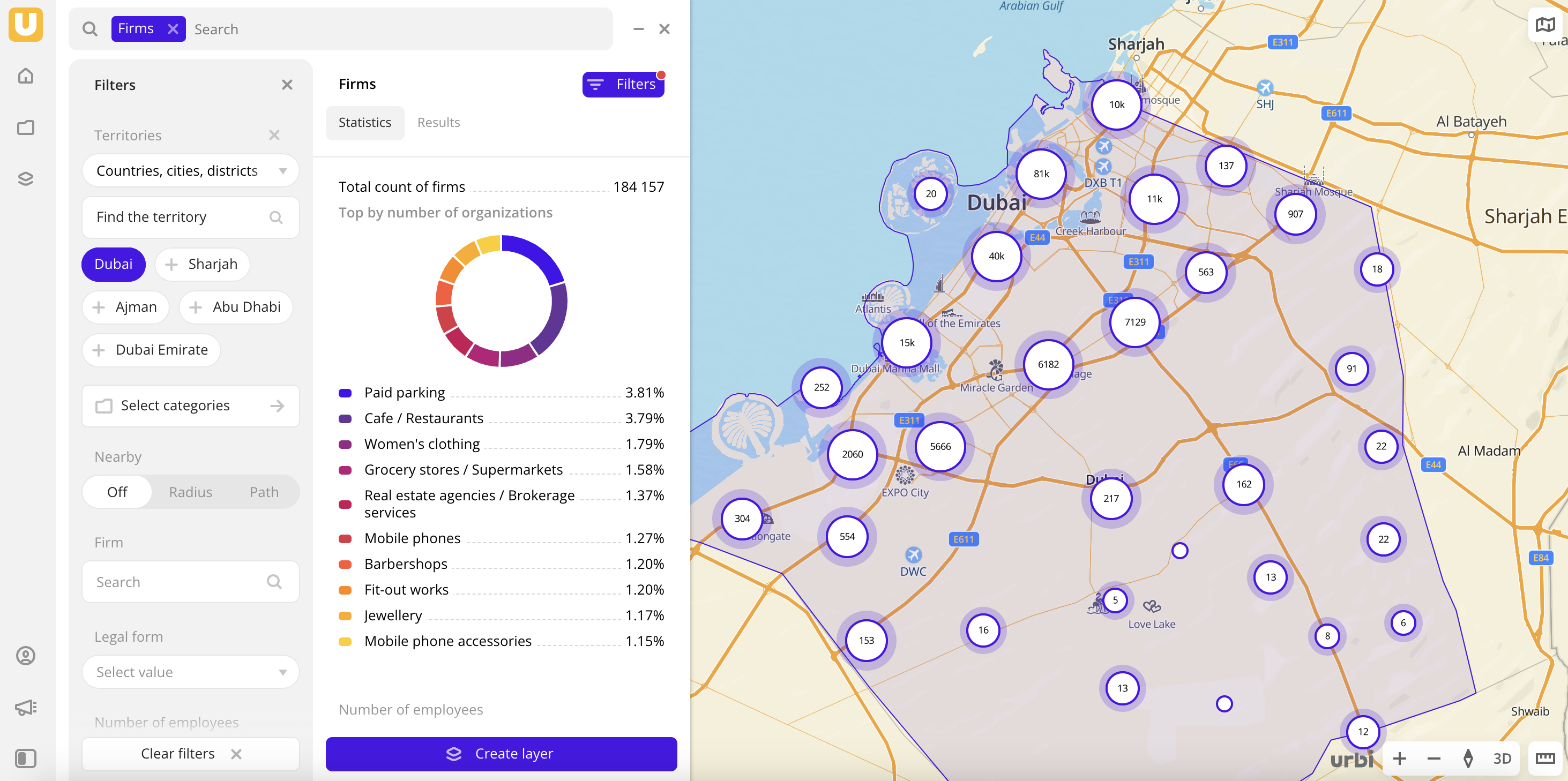 Creating a layer when working with data