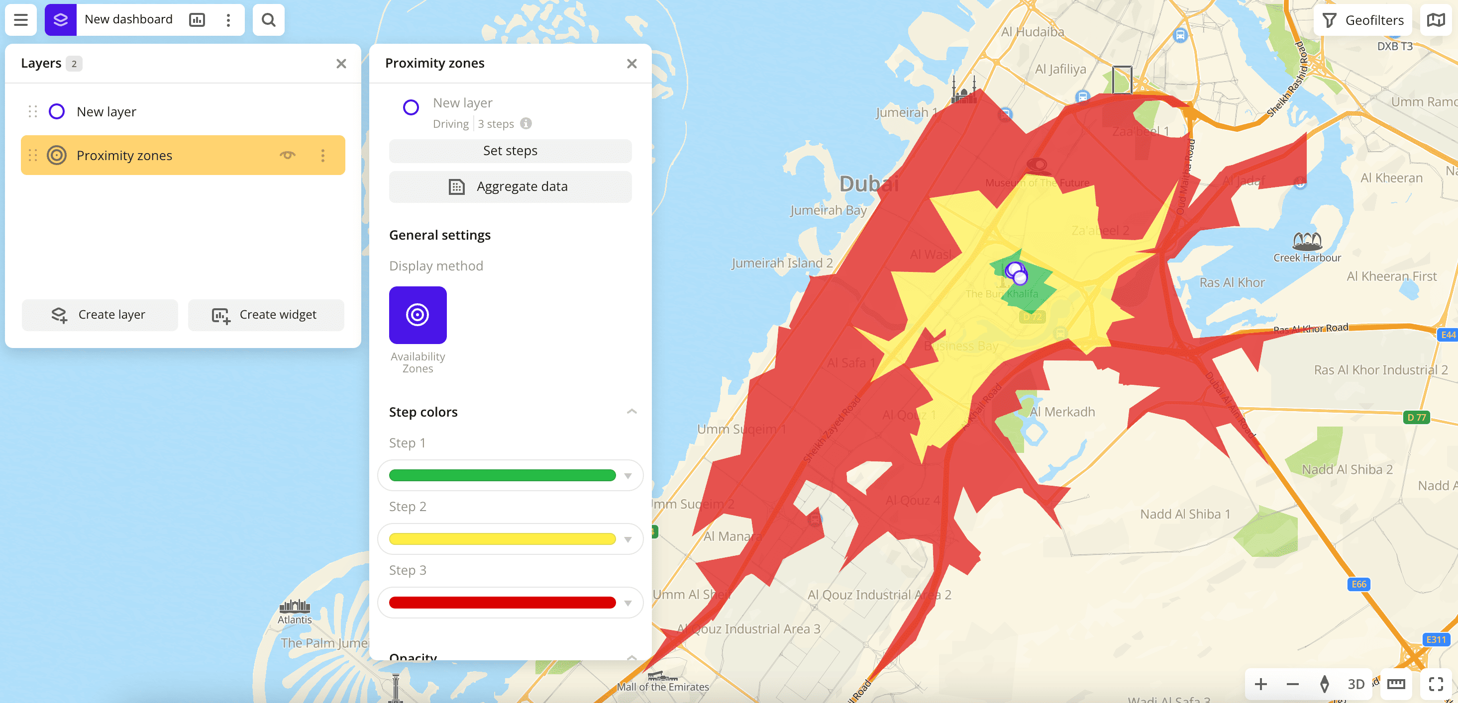 Zones management