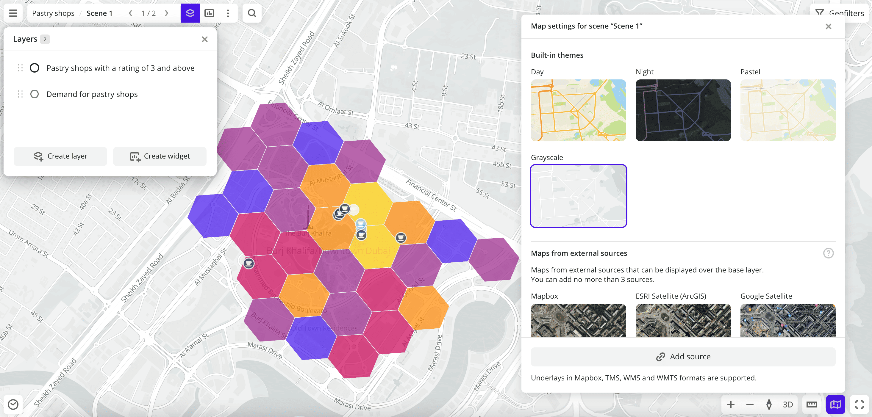 Managing the map style for the first scene